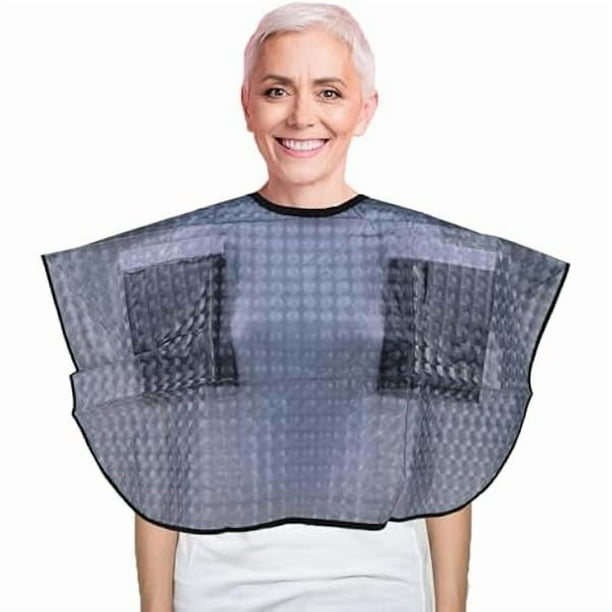 wonima11 Waterproof Post Surgery Shower Cape Cover Mastectomy Chest Shoulder Arm Shower Protection with Drain Pockets
