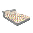 thumbnail image 2 of Ambesonne Vintage Fitted Sheet & Pillow Sham Set, Ornaments, Queen, Multicolor, 2 of 2