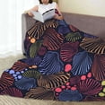 thumbnail image 6 of Honeii Colorful Shells Print Fleece Blanket - Throw Blanket for Bed, Sofa, Couch, Camping, and Travel , Microplush Ultra Soft Warm Blanket-50"x40", 6 of 7