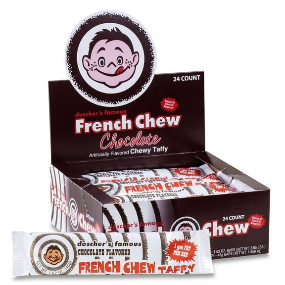 Doscher's Famous, Chocolate French Chews Taffy, 1.6 Oz, 24 Count