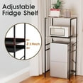 thumbnail image 4 of Mini Fridge Shelf Mini Fridge and Microwave Stand Over Mini Fridge Storage Rack Height Adjustable Microwave and Fridge Stand Suitable for Dorm, Kitchens, Offices, Gray, 4 of 14