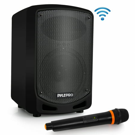 PYLE PSBT65A - Compact & Portable Bluetooth PA Speaker - Karaoke Sound System with Wireless Microphone, Built-in Rechargeable Battery, MP3/USB/SD (600