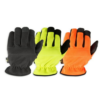 Wells Lamont Men's Synthetic Leather Glove, 3 Pack