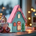 thumbnail image 4 of LED Light Up House and Paint Kit, 6.4 x 10 x 3.7 Inch, Wooden Decoration, Unisex,Christmas, 4 of 12