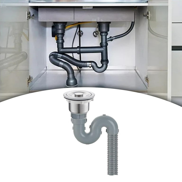 Set Odor Resistant UBend Drain Kit For Kitchen Sink,, 48 OFF