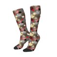 thumbnail image 2 of Fotbe Maple colorful print Women's Men's Novelty Crew Socks Cotton Socks Knee High Socks for Walking,Running,Nurses,Pregnancy, 2 of 8