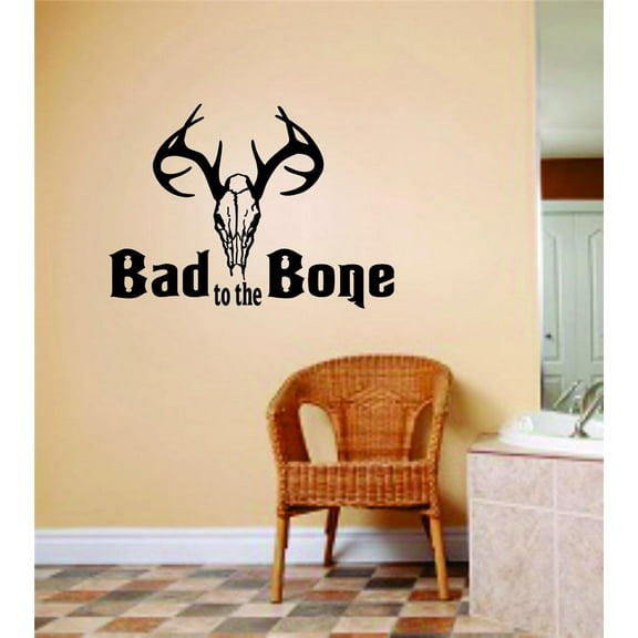 Do It Yourself Wall Decal Sticker Bad To The Bone Boys Room 16x32"