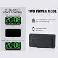 thumbnail image 3 of Reloj de pared digital, 9,5 pulgadas, despertador LED con dígitos grandes, alarma dual, para sala de estar, dormitorios, decoración de aulas, 3 of 5