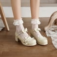 thumbnail image 3 of SACFOF Womens Sweet Cute Kawaii Platform Cosplay Shoes Chunky Mid Heels Mary Janes with Bow Buckles Strappy Pumps, 3 of 6