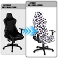 thumbnail image 4 of Jiueut Butterfly Leopard Print Gaming Chair Cover Set of 4, Stretchable Computer Chair Seat Protection with Armrest Pad Removable Rotating Chairs Protective Slipcover, 4 of 7