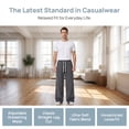 thumbnail image 6 of Homeyce Men's Sweatpants Open Bottom Wide Leg Sweatpants with Pockets Straight Leg Solid Pants Drawstring Athletic Loose Fit Athletic Loose Sweat Pants,Black S, 6 of 7
