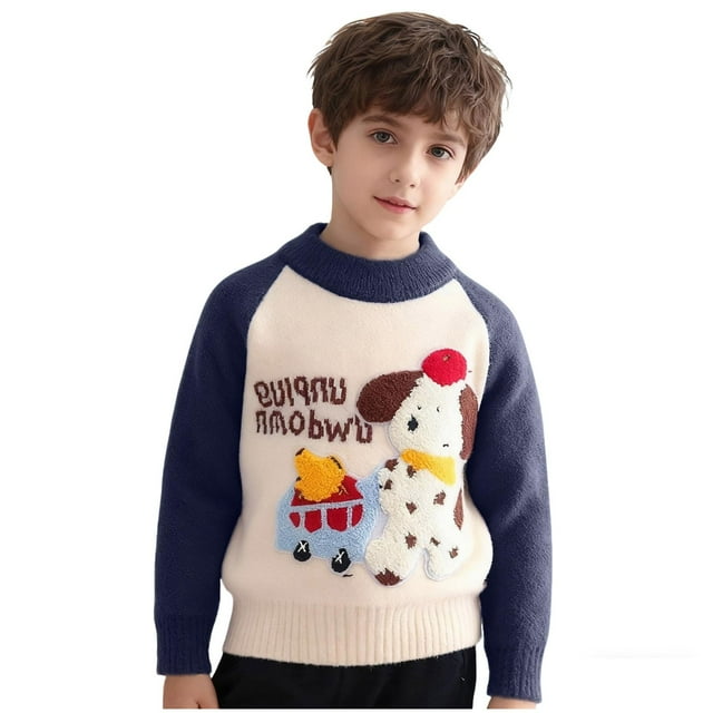 Chandail pour Enfants Chandail Col Rond pour Enfants Tricot pour Enfants