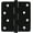 Black, variant on 4.0" x 1/4R Solid Brass Hinge 2/pk - Polished Chrome