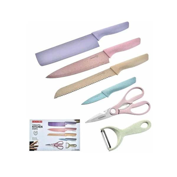 Set de cuchillos de 6 piezas colores pastel Genérico Set de cuchillos dde 6 piezas en colores pastel