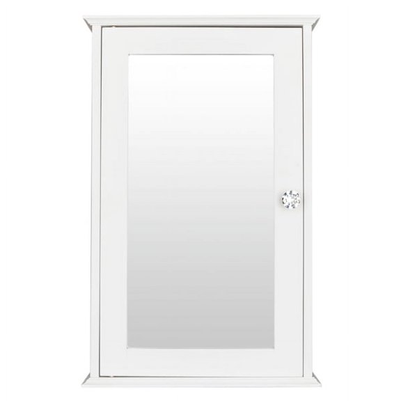 COTINSE White Bathroom Wall Cabinet with Mirror Door, Small Medicine Cabinet & Wall-Mounted Storage Organizer for Skincare & Toiletries