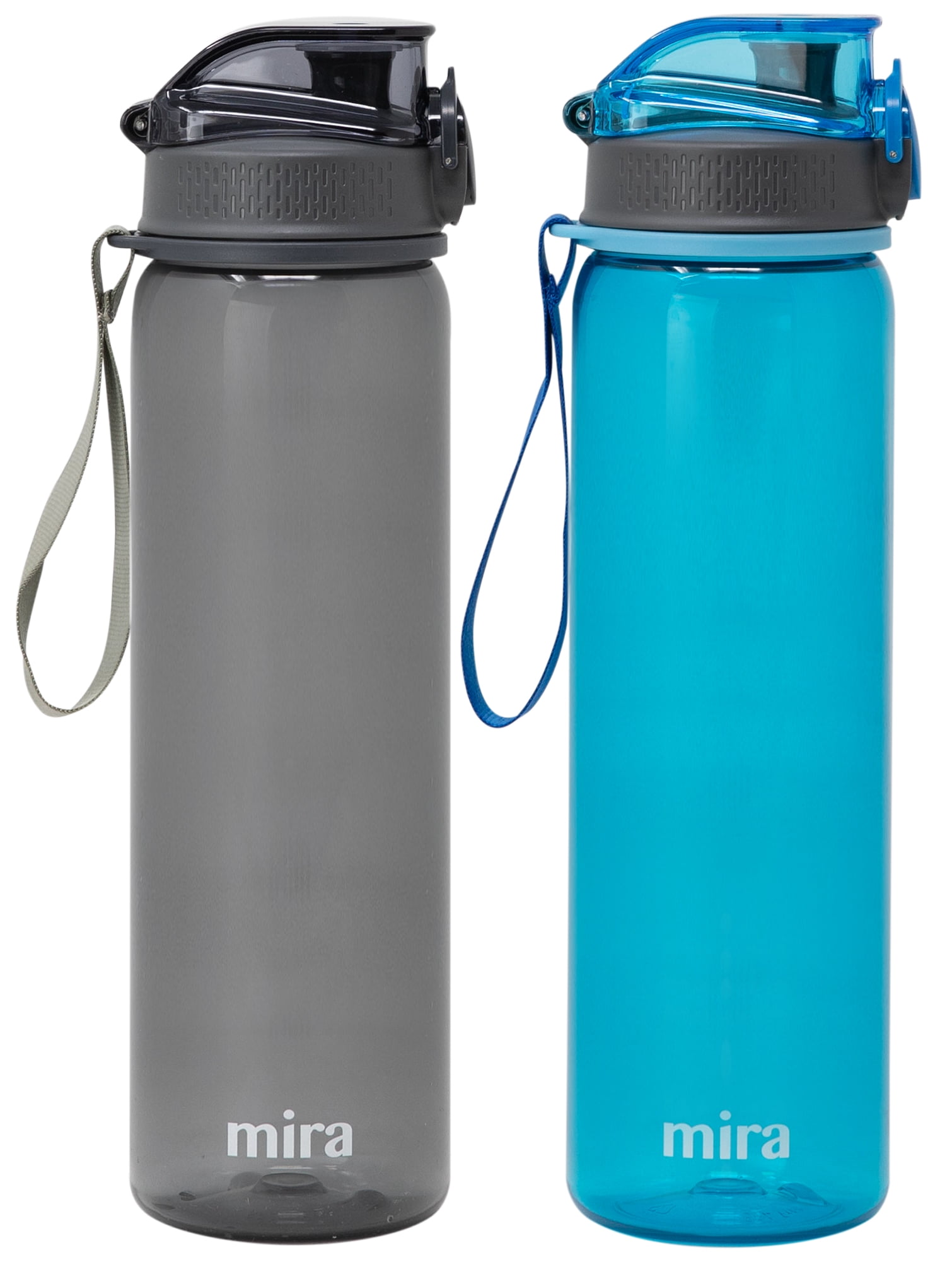 Mira Tritan Water Bottle BPA-Free & Reusable Plastic Sports Bottle 25oz Charcoal 