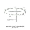 thumbnail image 5 of ChainsHouse Double Layered Ankle Bracelets for Women Stainless Steel Bead Heart Link Adjustable Chain Summer Trendy Anklets, 8"-10", 5 of 8