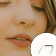 thumbnail image 2 of Ellie J Maui Septum Retainer - Septum Rings, Nose Piercings, Septum Jewelry, Septum Rings 16g, Septum Ring, 18 Gauge Nose Ring, Septum Retainer for Comfortable Wear (18 Guage, Sterling Silver), 2 of 6