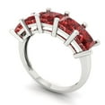 thumbnail image 2 of 2.5 ctw Wedding Band for Women - 18K White Gold Natural Garnet Stackable Eternity Ring, 2 of 6