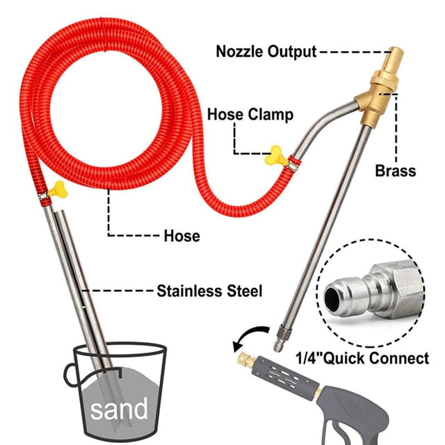 Maoww Pressure Washer Sandblasting Kit Wet 5000 PSI Remove Rust Graffiti Paint