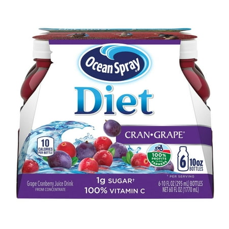 GTIN 031200001580 product image for Ocean Spray Diet Cran-Grape Juice, 10 Fl. Oz., 6 Count | upcitemdb.com