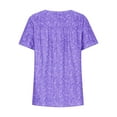 thumbnail image 7 of RKZDSR Plus Size Womens Tops Casual V Neck Boho Floral Print Short Sleeve Graphic T-Shirts Loose Fit Comfy Trendy Pullover Blouse Oversized Basic Tshirt Top Purple#Crew Neck XXL, 7 of 7