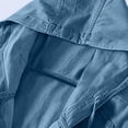thumbnail image 5 of hoksml Women's Denim Shacket with Hood, Long Sleeve Button Down Oversized Top, Relaxed Fit Utility Jacket with Pockets for Daily Casual Outfit, 5 of 9