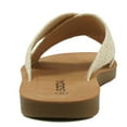 thumbnail image 4 of Soda Shoes Women Sandals Crisscross Band Strap Casual Slides REFLECT-S Beige Nude Raffia 11, 4 of 5