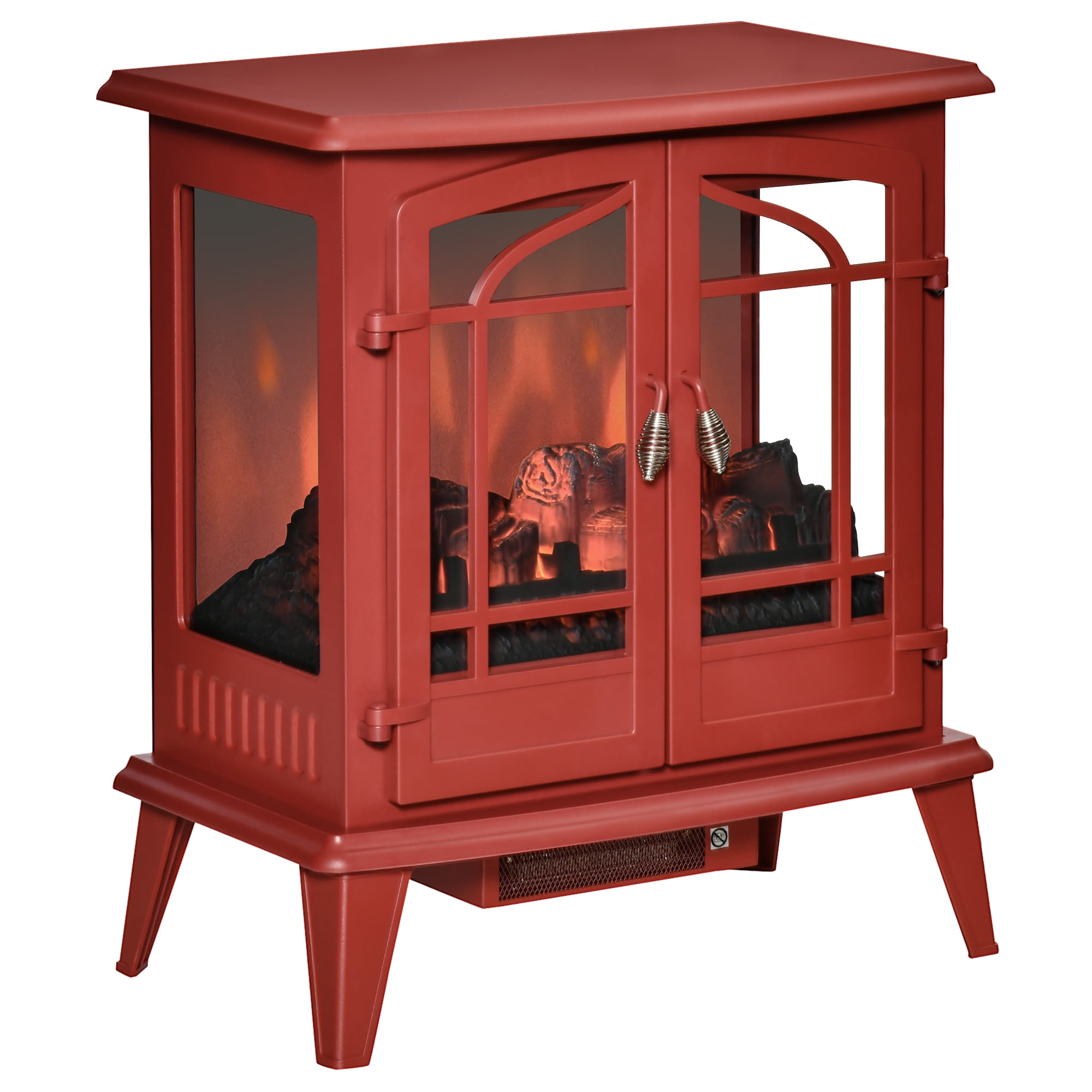 1400W Electric Fireplace Log Flame Effect Space Heater w/ Remote