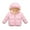 Pink, variant on Baby Girls Boys' Winter Fleece Jackets With Hooded Toddler Cotton Dress Warm Lined Coat Outer Clothing 2-6T