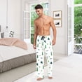 thumbnail image 5 of Men's Pajama Bottoms Top Hat Tie Leaves Men's Cotton Pajama Pants Men's Loose Printed Pajama Pants Casual Pants with Pockets, 5 of 6