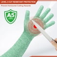 thumbnail image 3 of Uxcell Cut Resistant Sleeves with Gloves, Arm Protection Sleeve HPPE for Kitchen, Welding, Farming Green 17 Inch, 3 of 7