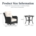 thumbnail image 7 of LayinSun 3 Pieces Patio Furniture Set with 6" Thick Outdoor Wicker Swivel Chairs and Side Table for Backyard Deck Balcony, 7 of 7