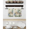 thumbnail image 3 of Rustic Gnome Kitchen Dish Towels for Drying Dishes Set of 2, Spring Flowers Butterfly Beige Burlap Waffle Weave Microfiber Terry Hand Tea Bathroom Towels Quick Dry & Absorbent Towel 15.7x23.6, 3 of 7
