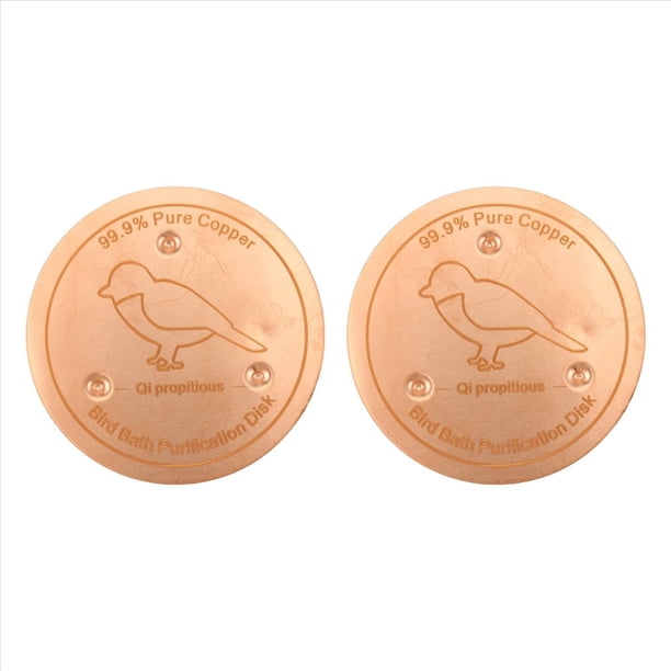 2 Discos Purificadores para Baño de Pájaros. Limpiador con Soporte Estable de Triple Punto. Agua Limpia y Segura para Baño de Pájaros Al Aire Libre.