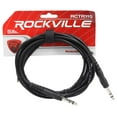 thumbnail image 2 of Rockville RCTR110B 1/4'' TRS to 1/4'' TRS Straight Instrument Cable, 10 ft, Black, 100% Copper, 2 of 2