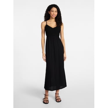 No Boundaries Mix Media Maxi Dress, Women's Sizes XXS-XXL