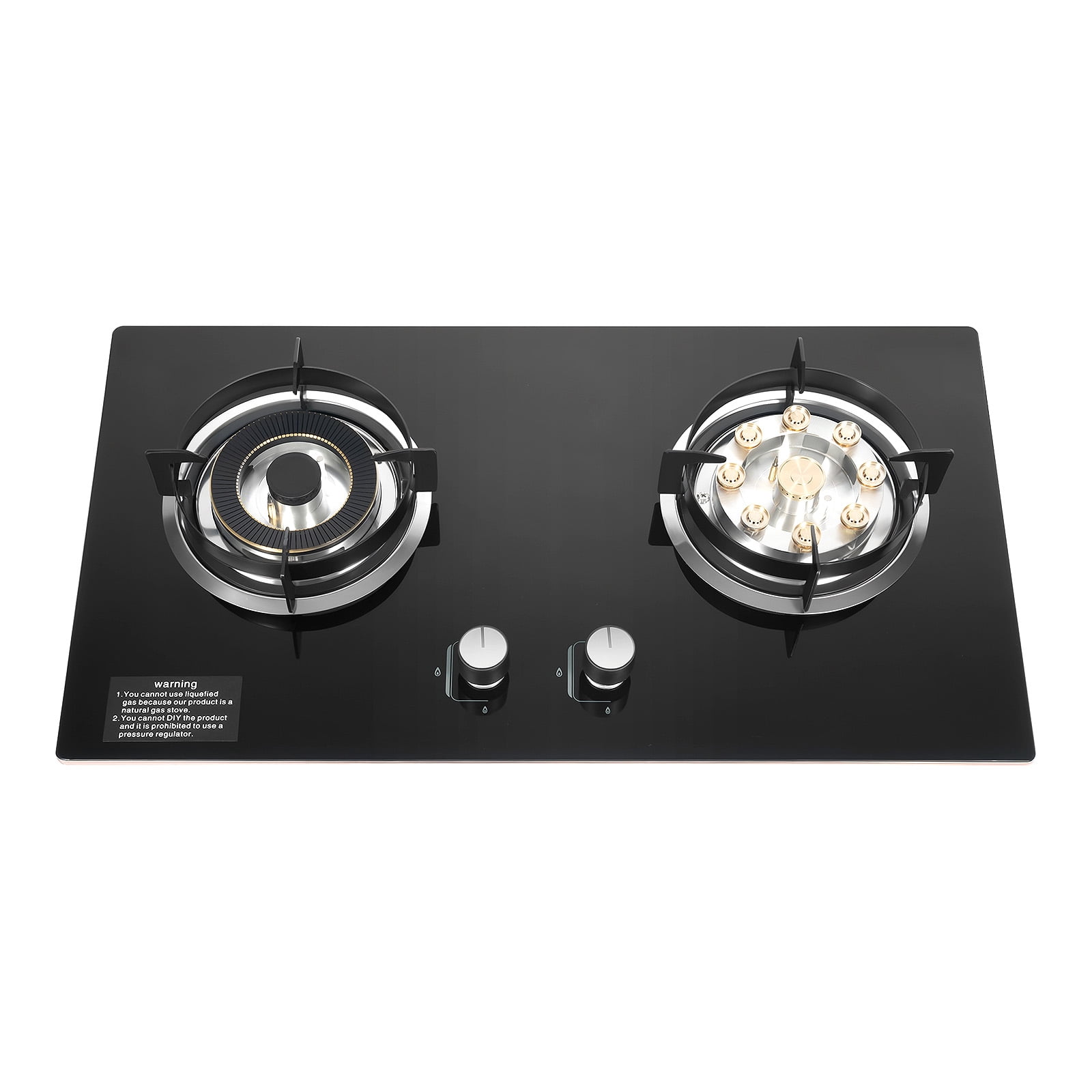 73*41*17cm 2 Grade Black Kitchen Natural Gas Cooker Countertop/Embedded Gas Cooktop Stove Top