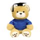 thumbnail image 2 of Osito de doctor con birrete de graduación, peluche, muñeco de graduación, muñeco de tela, regalo de graduación, muñeco de peluche, 2 of 7