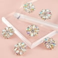 thumbnail image 3 of 6Pcs Flower Rhinestone Buttons Sew on Clothing Buttons Crystal Embellishments Rhinestone Shank Buttons with 1-Hole Rhinestone Decorative Button for Crafts Wedding Party Clothes Crystal AB, 3 of 9