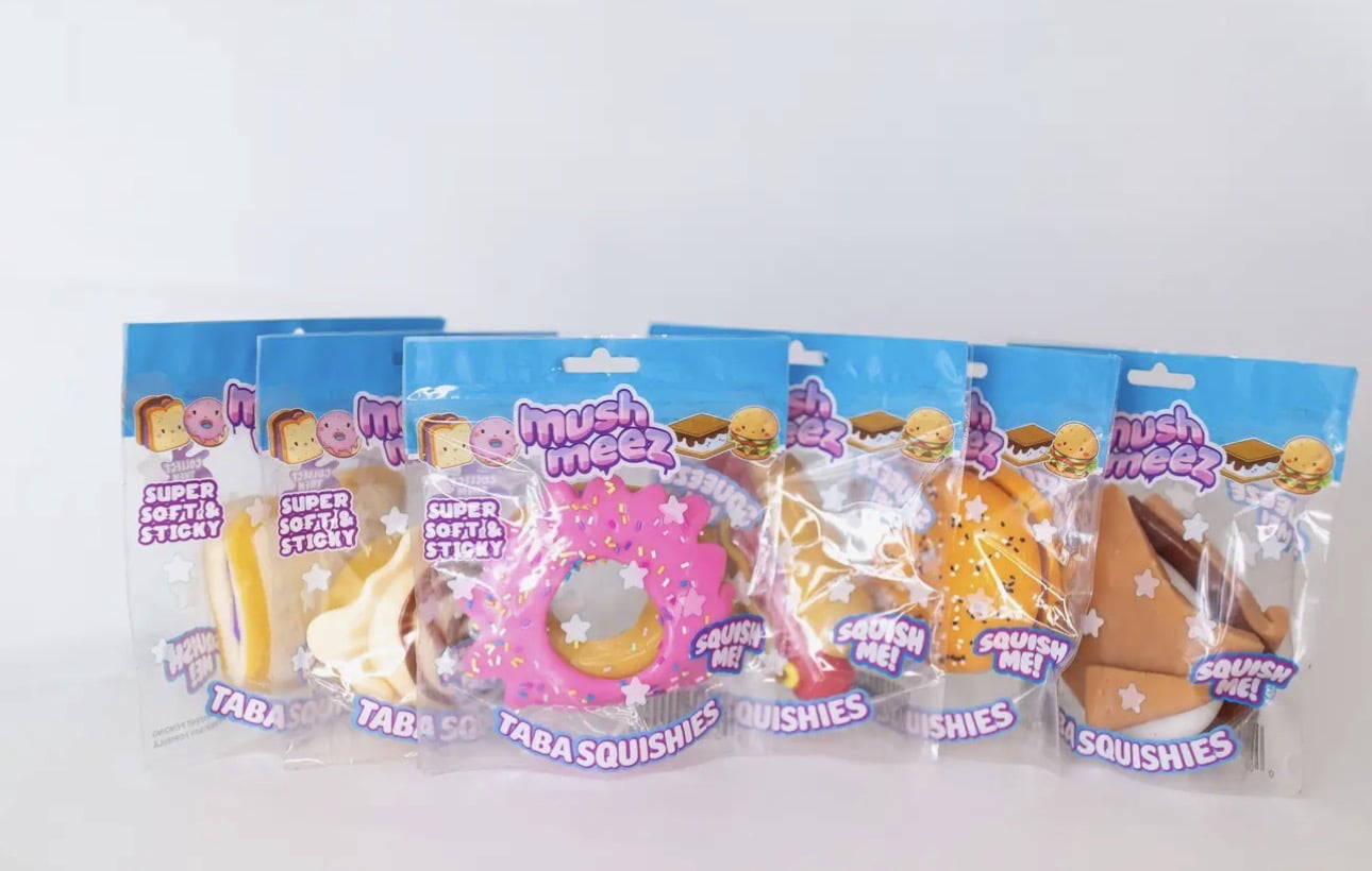 Mushmeez Taba Squishies Stress Squeeze Massage Food Squish Stress Ball Bags (2 Pack)