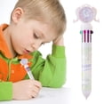thumbnail image 2 of TIELUTT 10 Color Ballpoint Pen Color Pen Pen Stationery Little Ten Color Ballpoint Pen Type Icing Pen for Writing Pen Kits Two in One Pencil and Pen Very Nice Pen Thick Pens, 2 of 8
