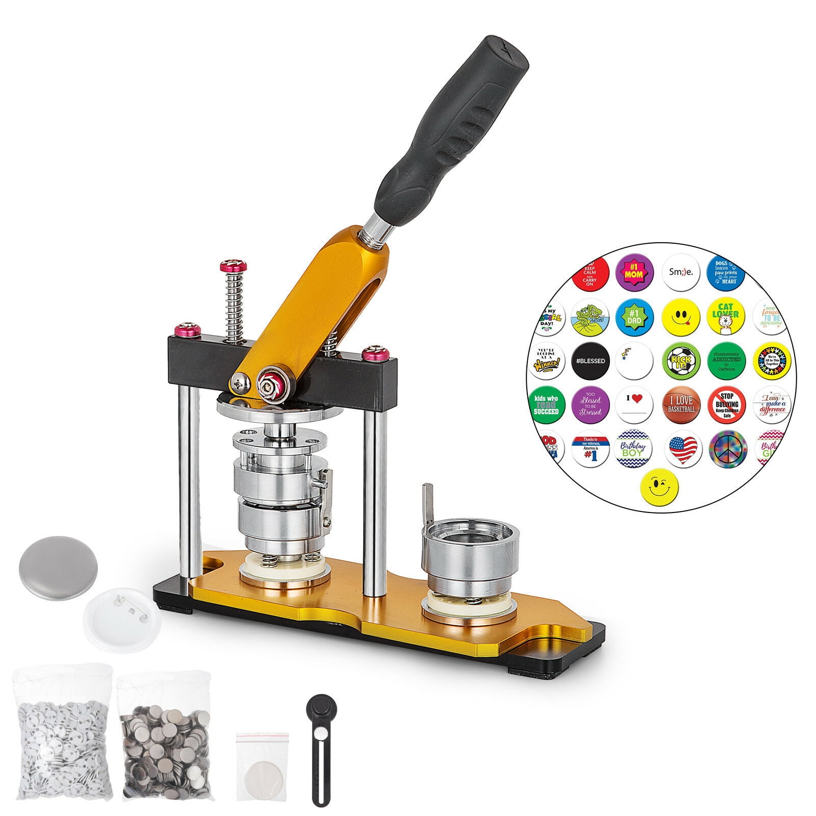 VEVOR Button Maker 44mm Button Maker Machine 1.75" Rotate Button