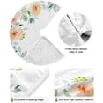 thumbnail image 2 of FMSHPON Watercolor Flowers Xmas Christmas Tree Skirt Stand Mat for Holiday Party Decoration Indoor Outdoor 48 inches, 2 of 6