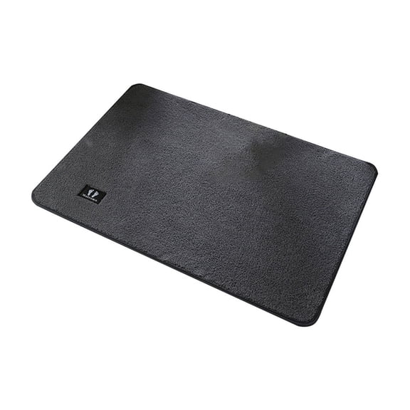 Hiroekza Microfiber Chenille Bathroom Rugs 30x20in Super Absorbent Non-slip Rubber Backing Washable Soft Modern Bath Rugs Dark Gray