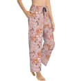 thumbnail image 2 of Xecao Beautiful Fox Women's Straight Lounge Pajama Pants: The Epitome of Relaxed Sleepwear, 2 of 9