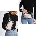 thumbnail image 4 of Adjustable Tote Bag Unisex Stadium Approved Sport Bag Clear Waist Bag Belt Bag Clear Purse PURPLE, 4 of 7