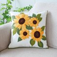 thumbnail image 1 of Funda de almohada con diseño de tulipán verde fresco y sencillo con flores bordadas para sofá, cama, almohada de cintura para oficina, 1 of 6