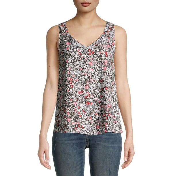 Time and Tru Women's Woven Tank Top - Walmart.com