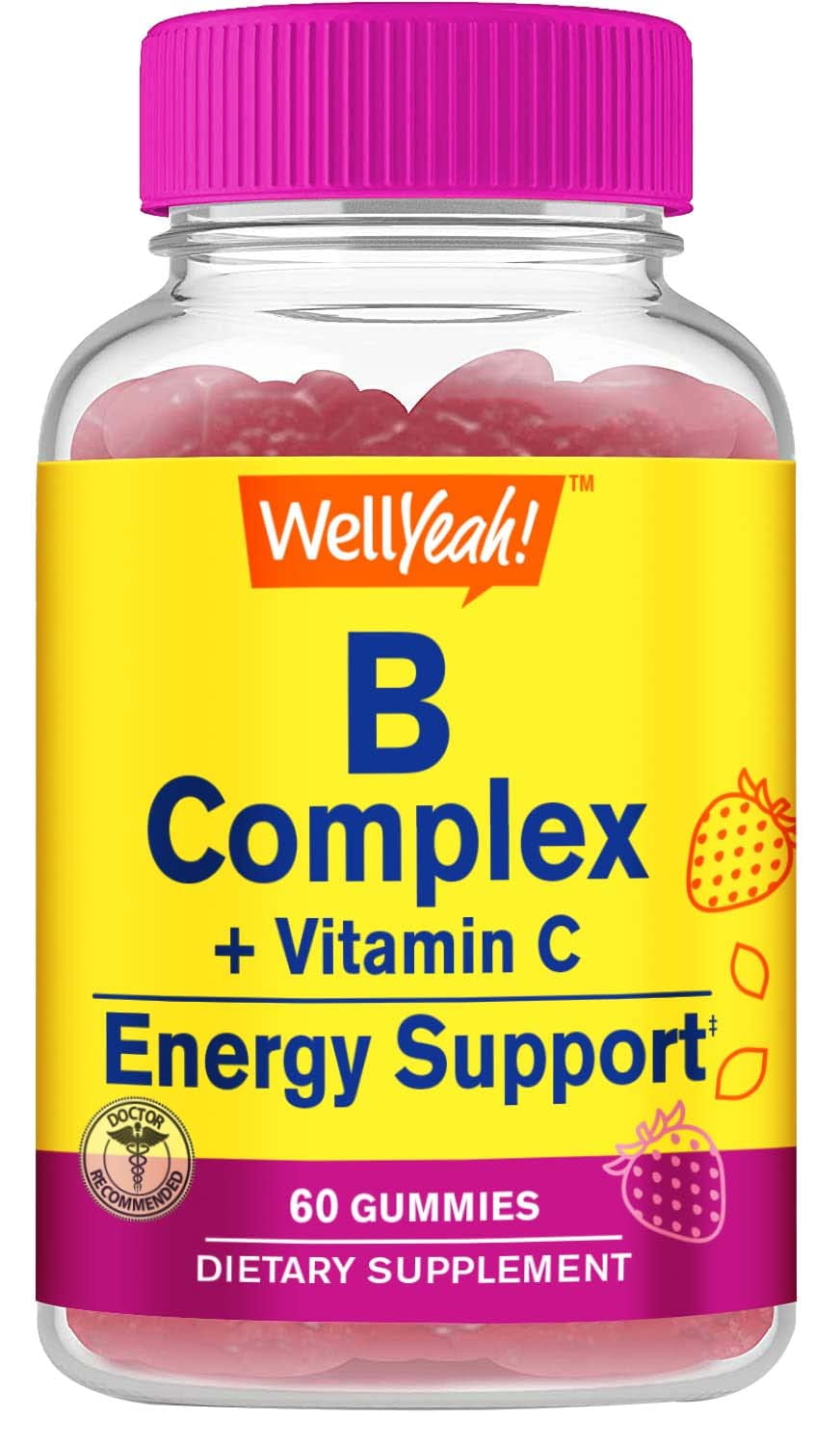 WellYeah Vitamin B Complex Gummies With Vitamin C, Niacin, Vitamin B6